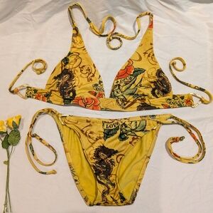 Lucky Brand lucky in love bikini set